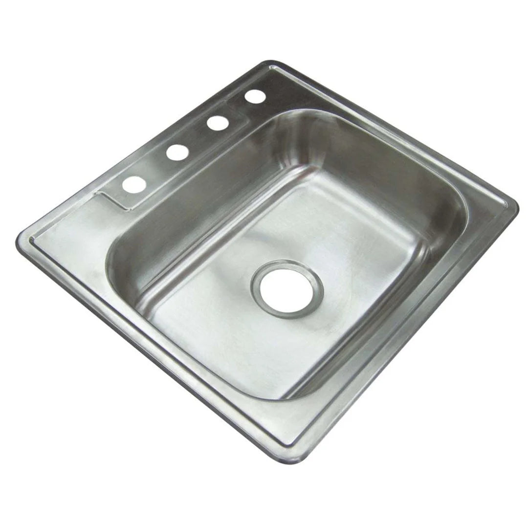 Fregador de Acero Inoxidable Sencillo 25X22X6"
