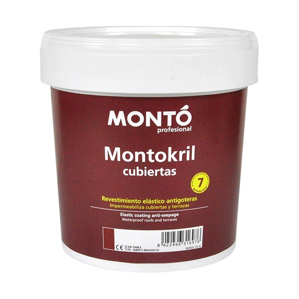 Pintura Montó Montokril Cubiertas Rojo de 15 Litros