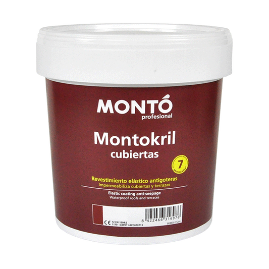 Pintura Montó Montokril Cubiertas Rojo de 15 Litros