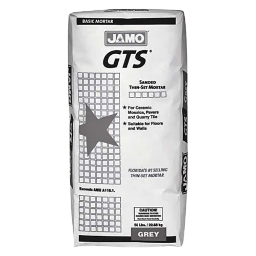 Pegamento Jamo GTS Sanded Thin Set Grey 50LB