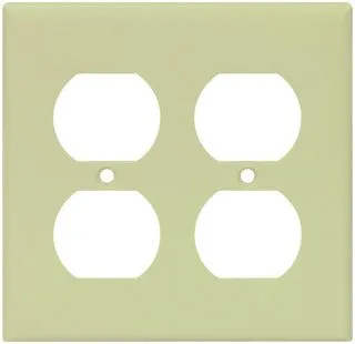Tapa Toma Doble 2G Ivory