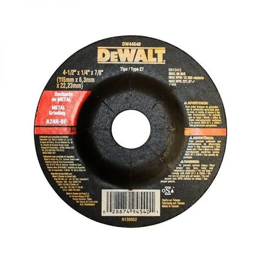 Disco Desbaste Metal 4-1/2 DeWalt 44540