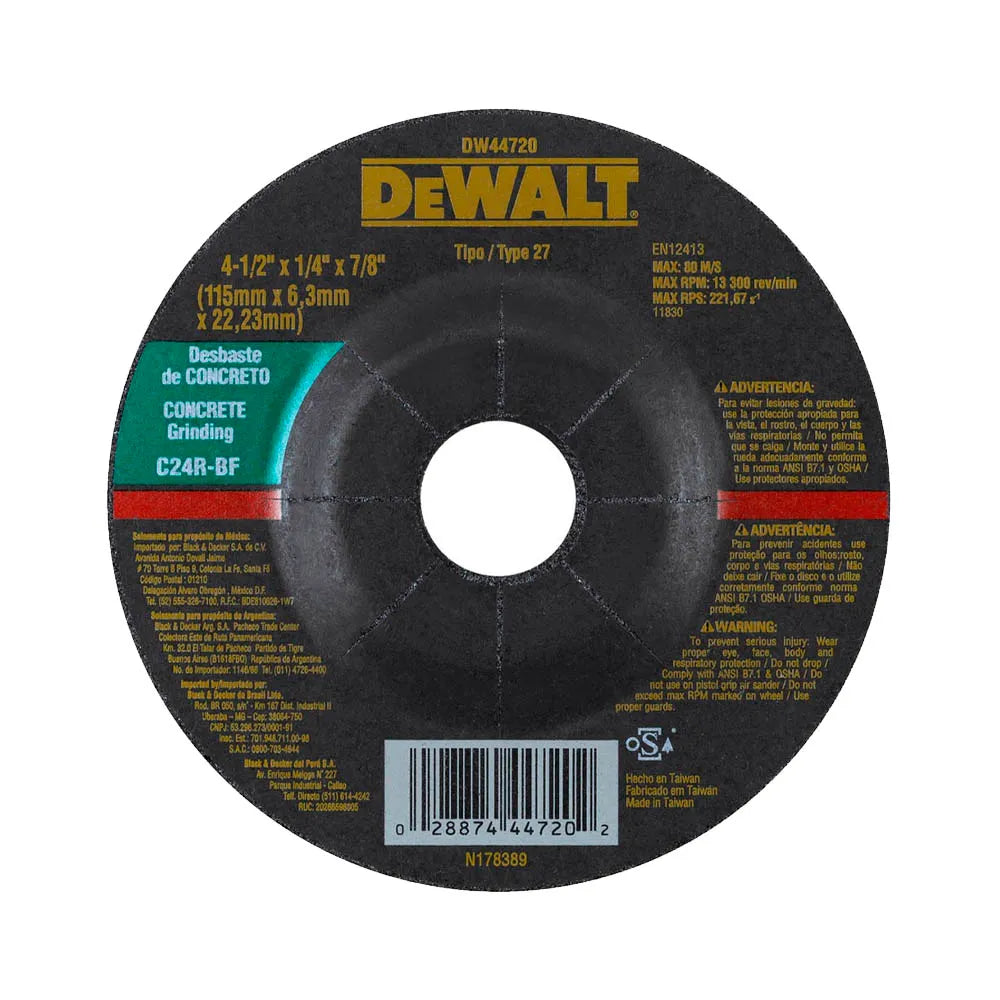 Disco Debasta Concreto 4-1/2 Dw44720