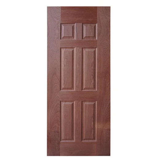 Puerta de Pino Semi Sólida 6 Paneles