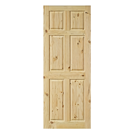 Puerta de Pino Solida 6 Paneles