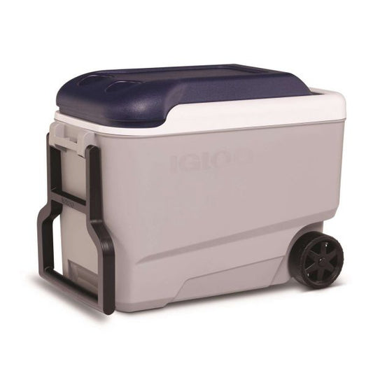 Hielera MaxCold Igloo Gris con Rueditas 40Qt