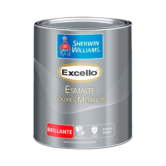 Excello Esmalte Metalico Plata 1/4G