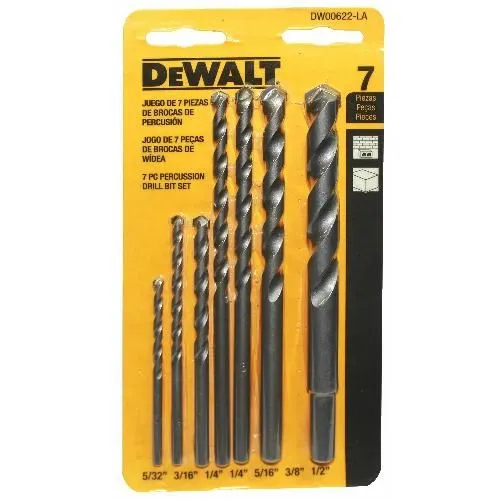 Juego de Brocas de Percusion 7 piezas DeWalt 00622-La