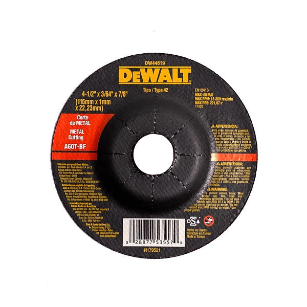 Disco para Cortar Metal 4-1/2 Dw44619 Dw