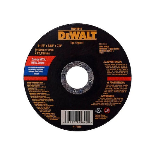 Disco para Cortar Metal 4-1/2 Dw44618