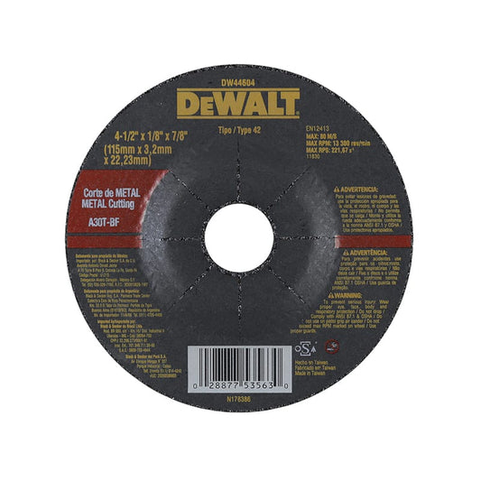Disco para Cortar Metal 4-1/2 Dw44604