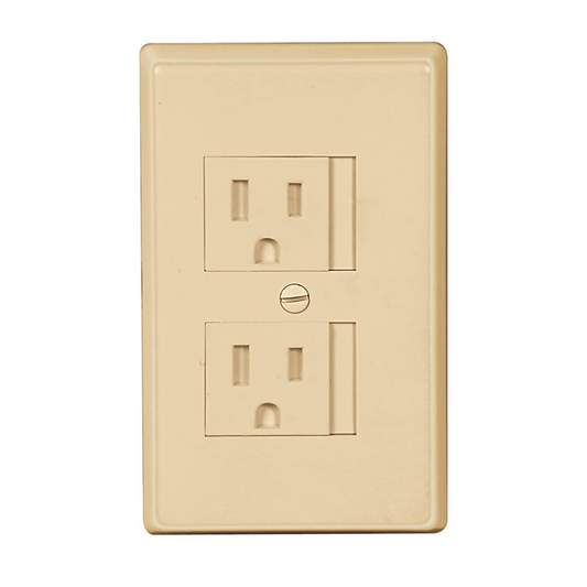Tapa Toma Doble Ivory 15V