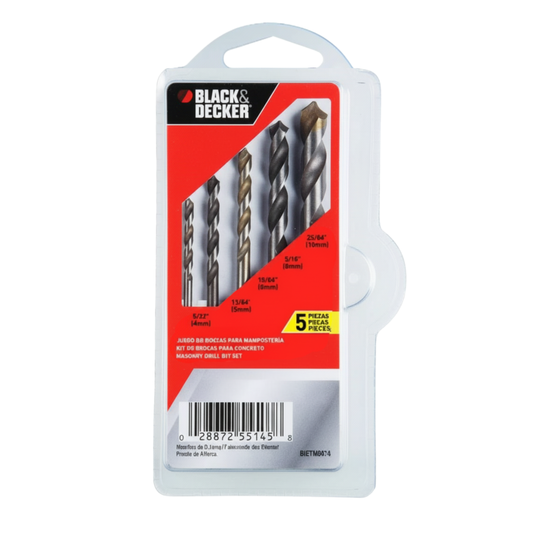 Juego de Broca de Concreto 5 piezas Bd0090Cs