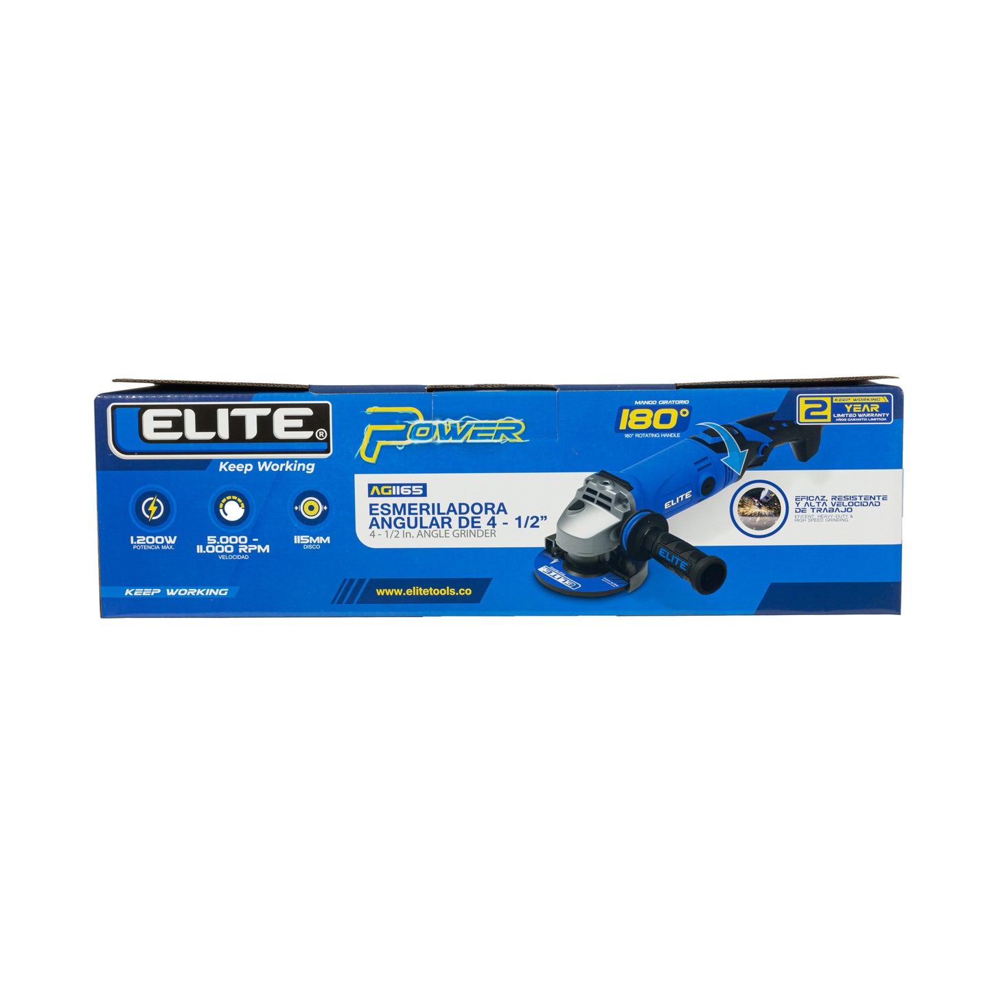 Esmeriladora Angular 4-1/2 1200W 110V Elite