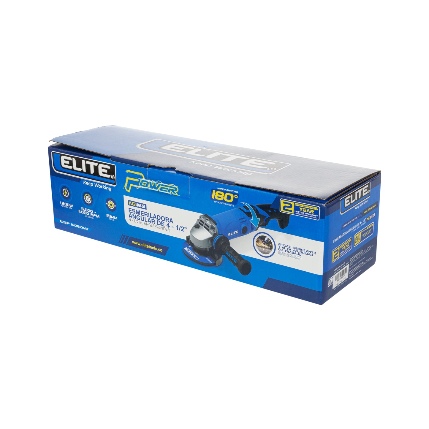 Esmeriladora Angular 4-1/2 1200W 110V Elite