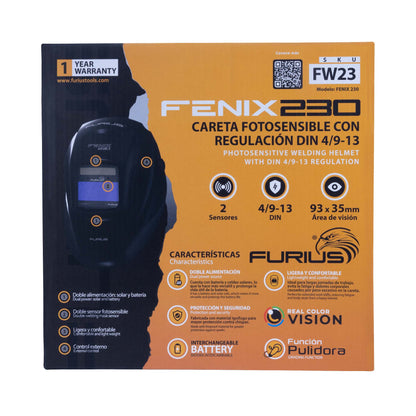 Careta Fotosensible Furius Fenix 230