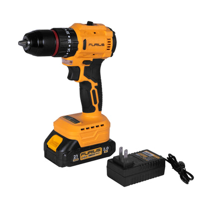 Taladro Percutor Inalimbro/ 1/2 21V 45NM 1BAT Furius