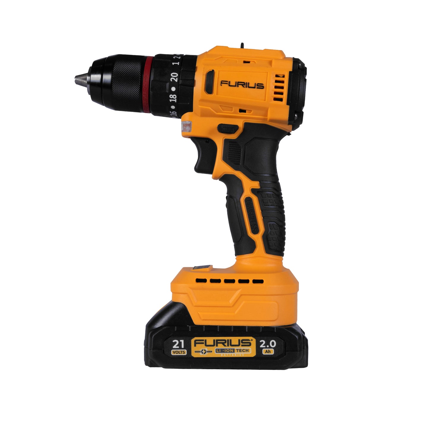 Taladro Percutor Inalimbro/ 1/2 21V 45NM 1BAT Furius