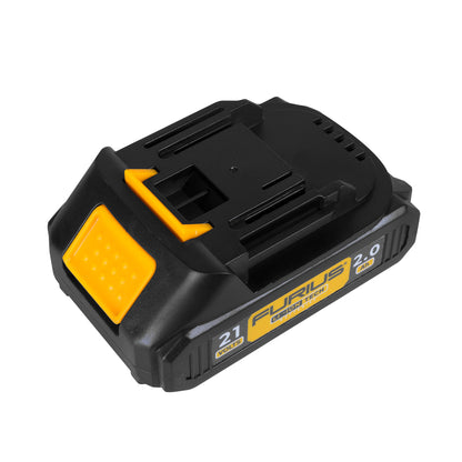 Taladro Percutor Inalimbro/ 1/2 21V 45NM 2BAT Furius