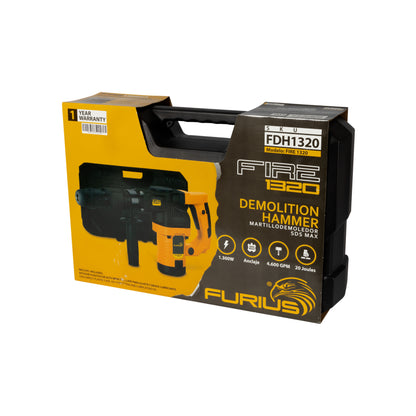 Martillo Demoledor Fire 1320 SDS MAX 1300W 20JOUL FDH1320