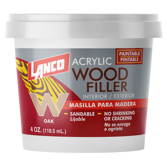 Masilla para Madera Acrylic Filler Oak 4 Oz Lanco