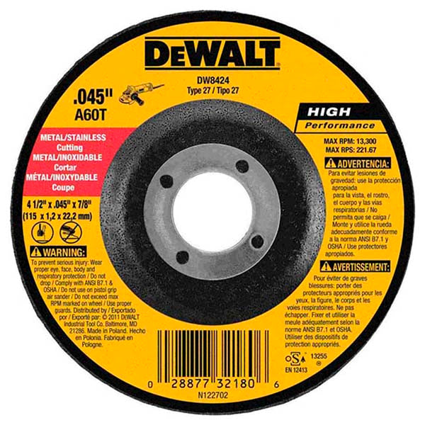 Bd8063 Disco para Cortar Metal 4-1/2 Bd8063 – MELO Comasa
