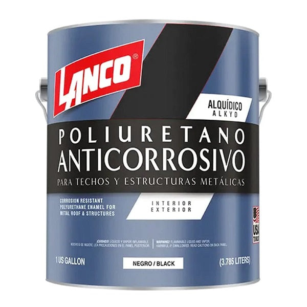 Anticorrosivo de Poliuretano Negro 1/4 Lanco